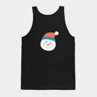 Cute Snowman Face Tank Top